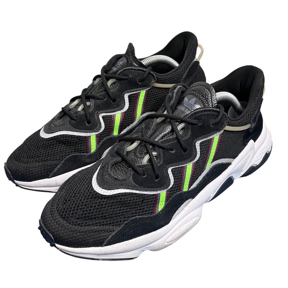Adidas Ozweego Core Black Solar Green Mens Sneakers EE7002 Size 10.5
